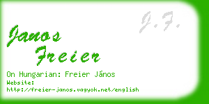 janos freier business card